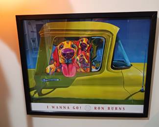 Goofy dog art picture