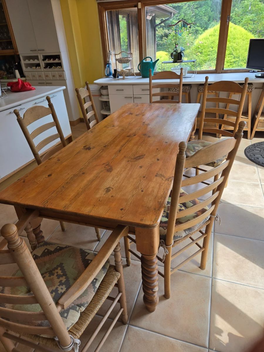 ANTIQUE ENGLISH PINE TABLE FROM ABC CARPET AND HOME