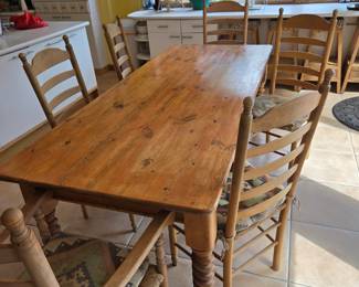 ANTIQUE ENGLISH PINE TABLE FROM ABC CARPET AND HOME