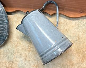 Vintage Enamelware Coffee Pot