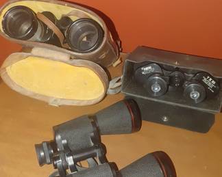 Assortment of vintage binoculars