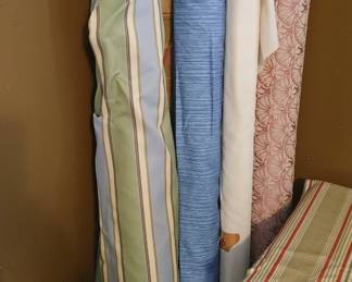 Bolts of fabric.... Just a small sample of what's available