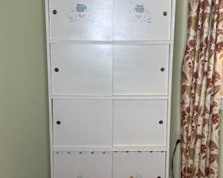 Vtg. white storage cabinet