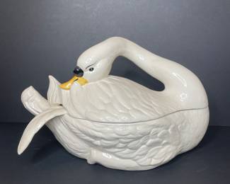 Swan soup tureen