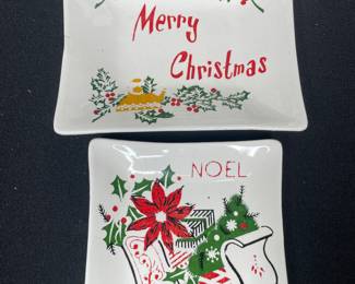Vintage holiday trinket dishes Japan