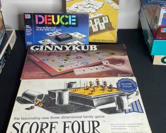 Vintage games: Score Four, Cribbage, Ginnykub, Deuce, Rumi K