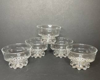 Footed sherbet dishes vtg