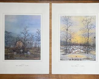 “Autumn" and “Winter” prints, Ivan Lacković Croata