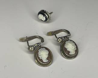 Vintage cameo earrings