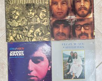 Jethro Tull, Johnny Rivers, Carpenters, Credence Clearwater Revival albums vtg