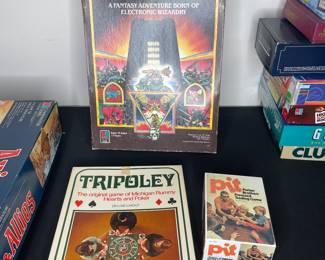Vintage games: Dark Tower, Tripoley, Pit