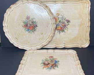 Vintage Italian Florentine trays