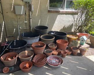 Large collection of planters