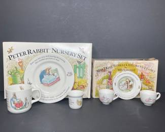 Wedgwood Peter Rabbit & Mrs Tiggly Winkle nursery & tea sets