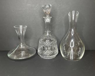 Crystal & glass wine decanters
