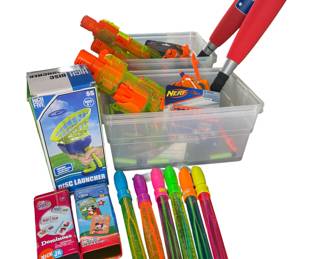 Nerf & assorted outdoor toys