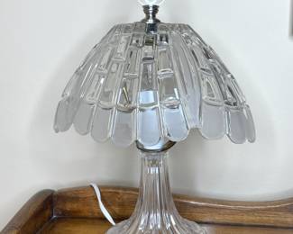 Vintage cut glass bedside lamp