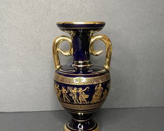 Spyropoulos Greek vase 24K gold detail
