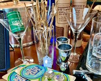 VINTAGE BARBED WIRE SWIZZLE STICK SETS.