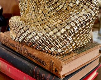 WHITING & DAVIS GOLD PURSE.