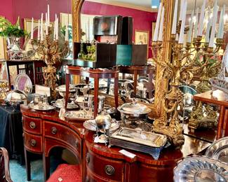 ANTIQUE FRENCH MIRROR AND CANDELABRAS!