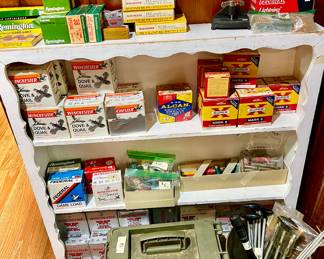 AMMO IN BOXES, AND RELOADING SUPPLIES.