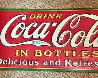 Drink Coca—Cola Coke metal vintage 1931 Christmas sign