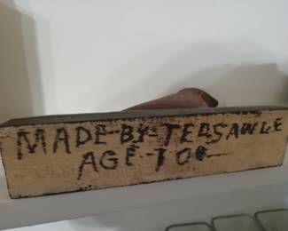 Hand made bird signed by artist Ted Sawle, age 100 years old.