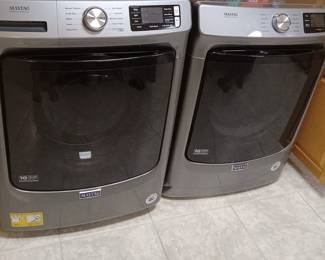 Maytag pair of front load washer & dryer