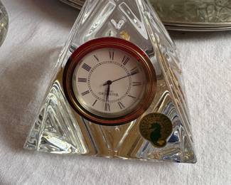Waterford crystal table clock