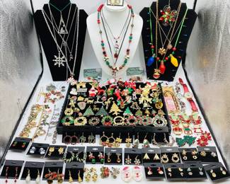 Christmas and Holiday Themed Jewelry: Some Signed, Sterling, Vintage