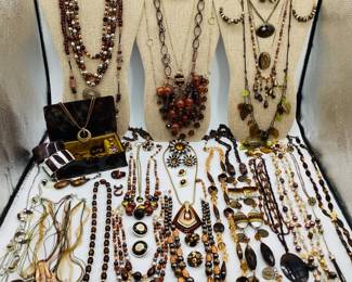 Better Than Expected Brown Jewelry: Some Vintage, Signed