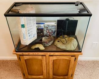 Reptile or Fish Tank Enclosure with Base and Accessories