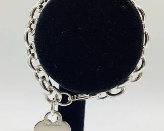 Vintage TIFFANY & CO. Sterling Silver Heart Bracelet
