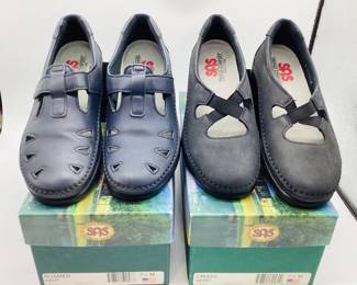 SAS Navy/Nero Leather Shoes Size 7.5