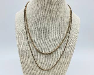 14K Gold Filled Twisted Rope Chain Necklaces