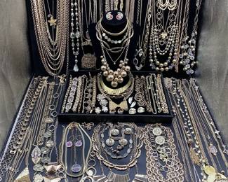 Gobs of Gold Tone Jewelry: Some Vintage, Signed