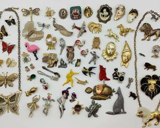 Figural Jewelry: Necklaces, Brooches, Pendants and a Ring