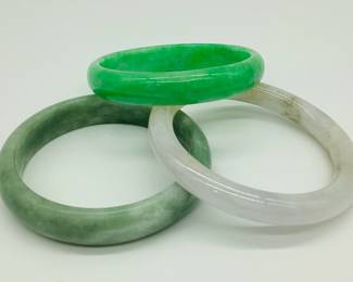 Three Jadeite Bracelets