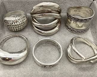 Sterling Silver Rings (6)