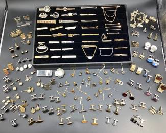 Tie Clips, Tacks, Pins, Bars, Cuff Links, Money Clips: Some Vintage, Signed
