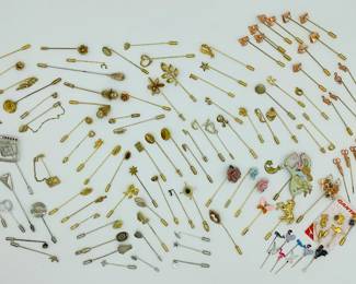 Stick Pins, Hat Pins, Lapel Pins - Some Signed, Vintage, Old