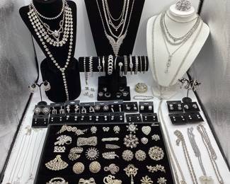 Radiant Clear Rhinestone Jewelry: Some Vintage, Signed