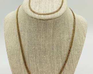 1/20 12K Gold Filled Necklace and Bracelet