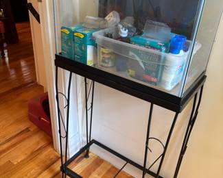 Fish or reptile tank set up (as found)