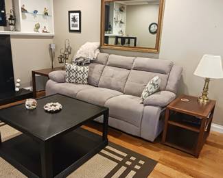 Micro suede sofa recliners
