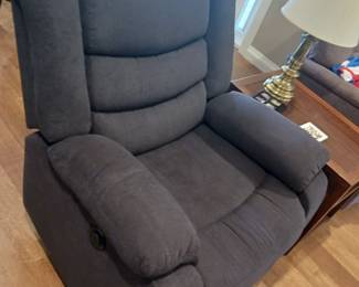 Micro suede recliner