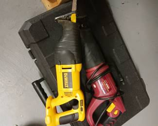 Battery operated DeWalt reciprocating saw