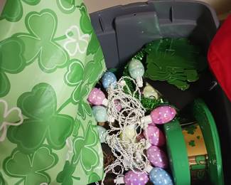 Easter and St Patrick's Day decorations