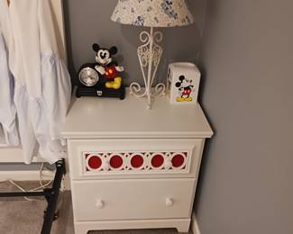 Mickey Mouse Disney clock and tissue dispenser